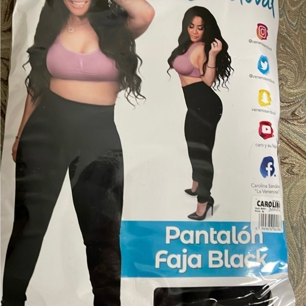 Black Pantalón Faja by Carolina Sandoval